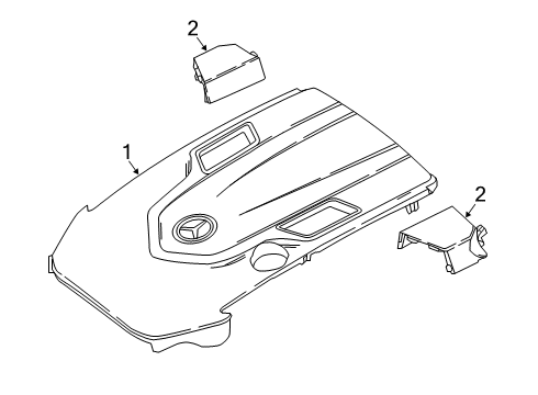 2020 Mercedes-Benz S560 Engine Appearance Cover