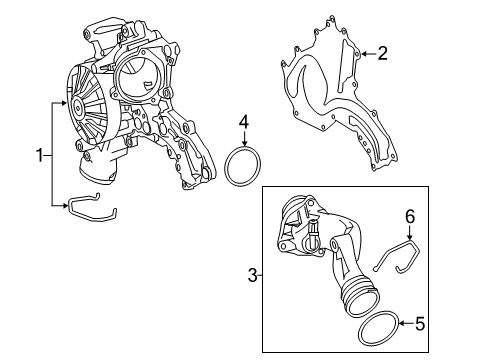 2012 Mercedes-Benz S550 Water Pump