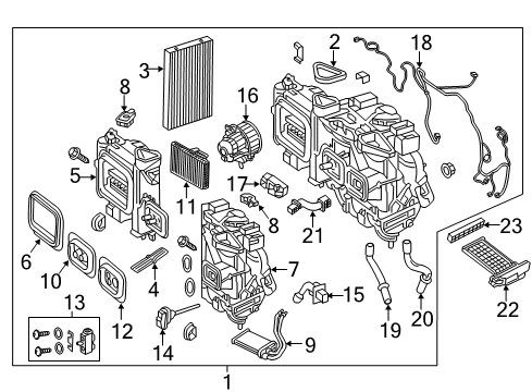 2021 Mercedes-Benz Metris A/C Evaporator & Heater Components