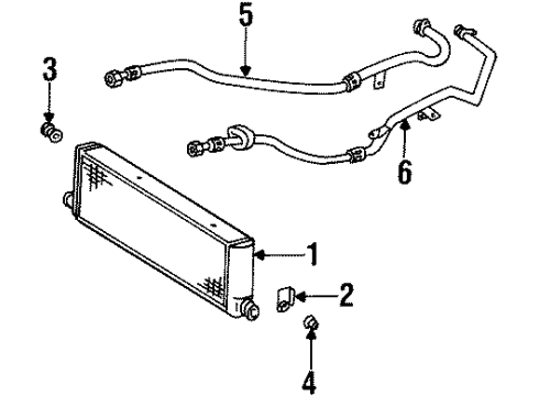 Oil Cooler Mount Bracket Diagram for 140-504-01-41