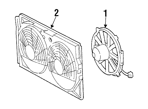1999 Mercedes-Benz SL500 A/C Condenser Fan