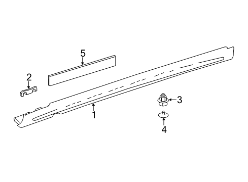 Rocker Molding Diagram for 222-698-32-00-9999