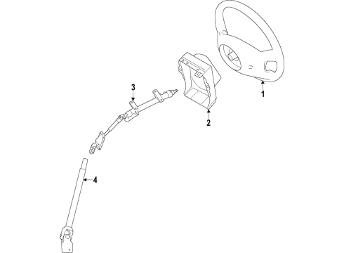2018 Mercedes-Benz Sprinter 3500 Steering Column & Wheel, Steering Gear & Linkage Diagram 1