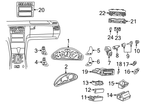 Headlamp Switch Diagram for 210-545-21-04