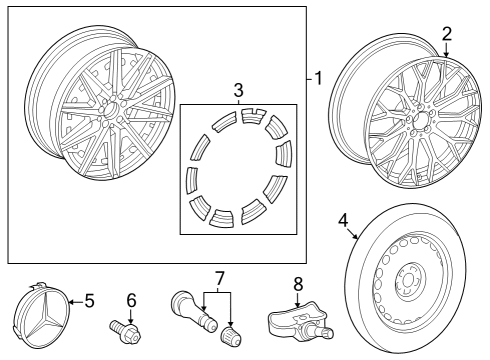 2023 Mercedes-Benz C43 AMG Wheels Diagram 4