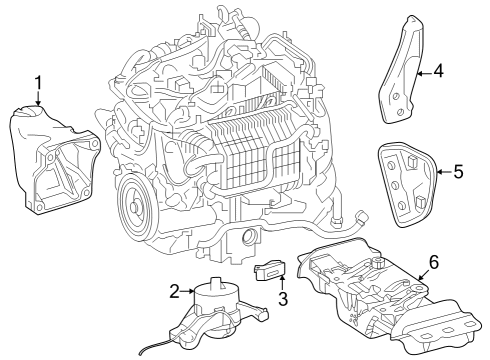 Motor Mount Diagram for 254-240-16-00