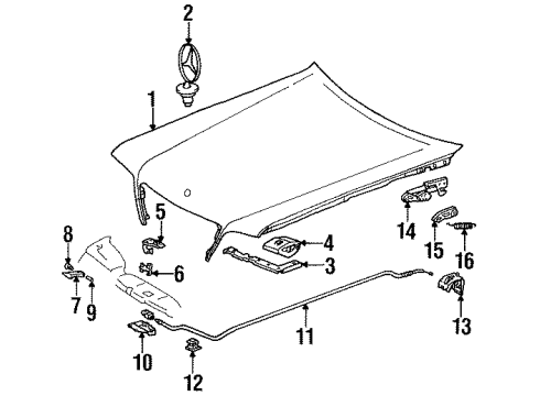 1995 Mercedes-Benz E320 Hood & Components