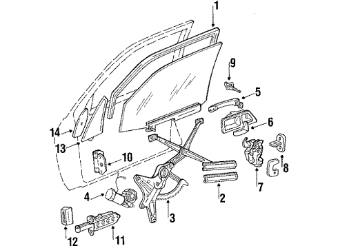Window Motor Diagram for 003-820-37-42