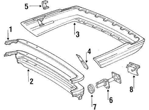 1990 Mercedes-Benz 560SEC Rear Bumper