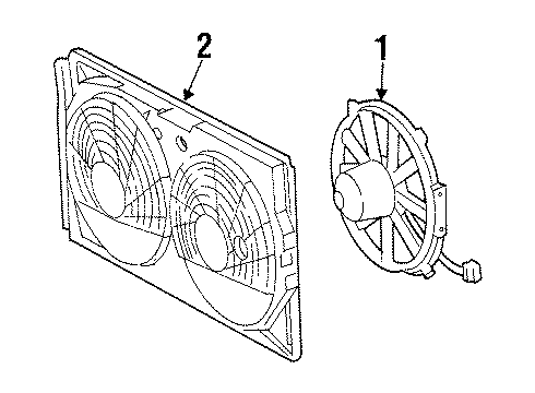 1998 Mercedes-Benz SL600 A/C Condenser Fan
