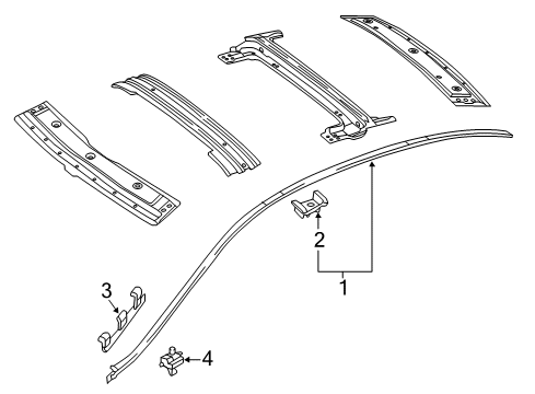 2021 Mercedes-Benz C63 AMG Exterior Trim - Roof Diagram 2