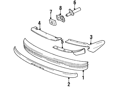 1985 Mercedes-Benz 300D Front Bumper