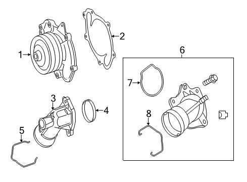 2015 Mercedes-Benz ML250 Water Pump