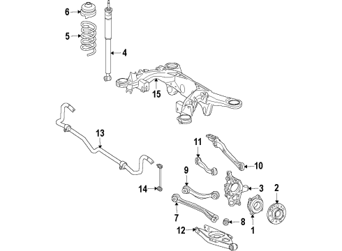 2010 Mercedes-Benz E63 AMG Rear Suspension, Control Arm Diagram 2