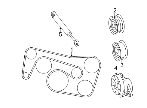 2010 Mercedes-Benz E550 Belts & Pulleys