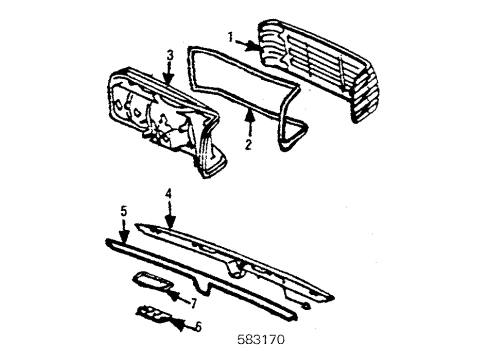 Rear Lamp Assembly Diagram for 126-820-11-64