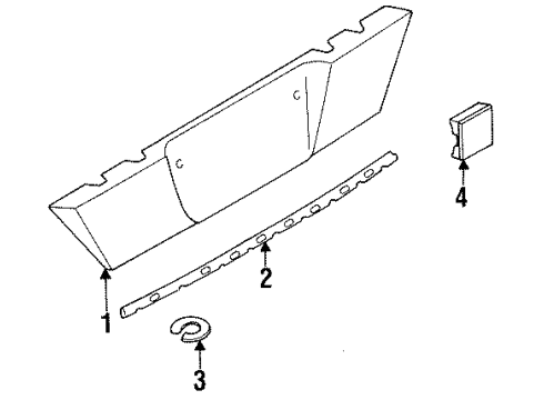 1992 Mercedes-Benz 400E Exterior Trim - Trunk Lid