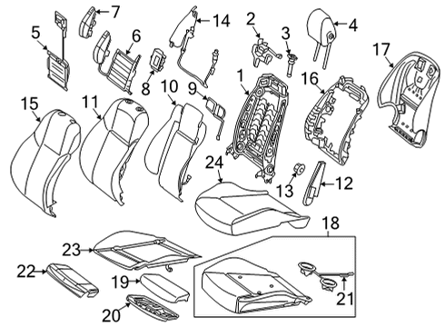 Seat Back Cover Diagram for 213-910-59-15-8U53