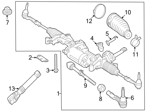 PROT. CAP, STEERING GEAR Diagram for 232-462-05-00