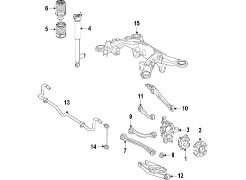 2010 Mercedes-Benz E63 AMG Rear Suspension, Control Arm Diagram 3