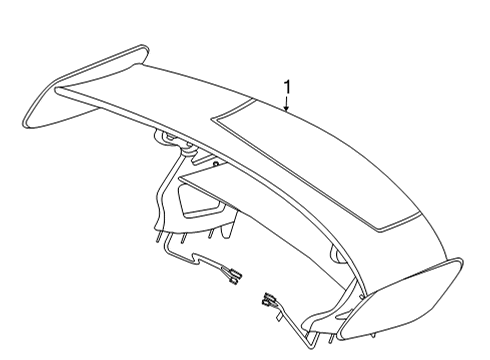 2021 Mercedes-Benz AMG GT Black Series Rear Spoiler Diagram 1