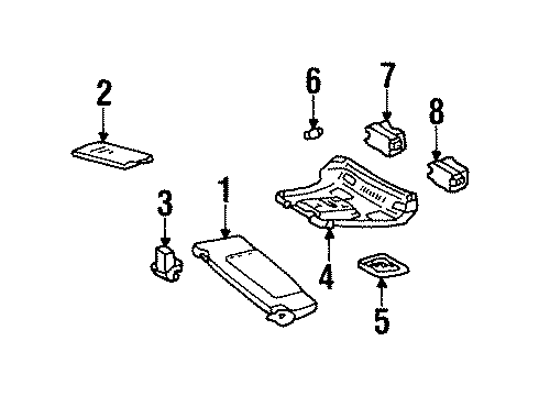 Interior Lamp Diagram for 129-820-10-01-9116