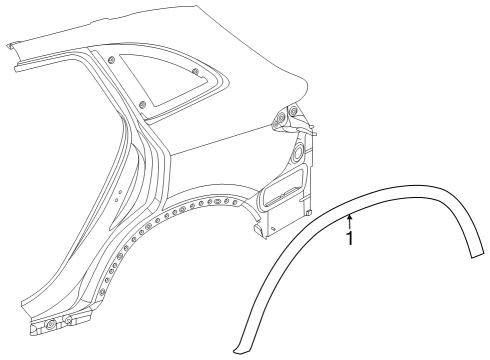 2023 Mercedes-Benz GLC300 Exterior Trim - Quarter Panel