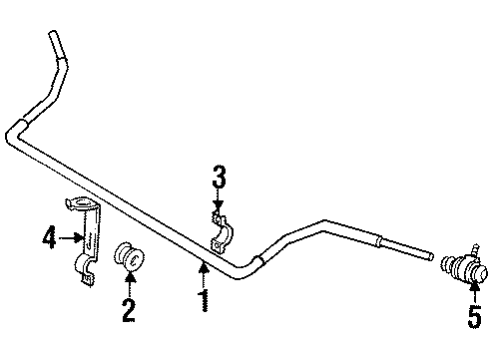 1992 Mercedes-Benz 400E Stabilizer Bar & Components - Front
