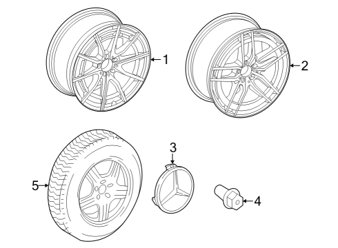 2022 Mercedes-Benz SL63 AMG Wheels Diagram 1