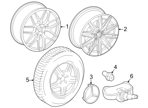 2022 Mercedes-Benz GLE53 AMG Wheels Diagram 4