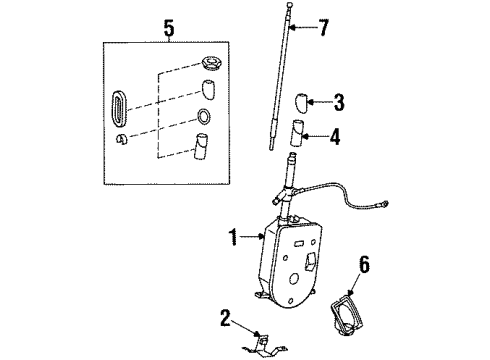 1997 Mercedes-Benz SL320 Antenna & Radio
