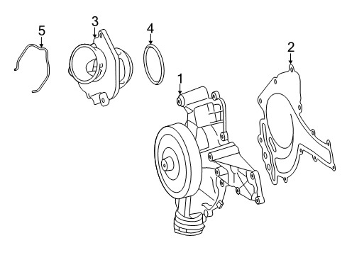 2008 Mercedes-Benz SL550 Water Pump