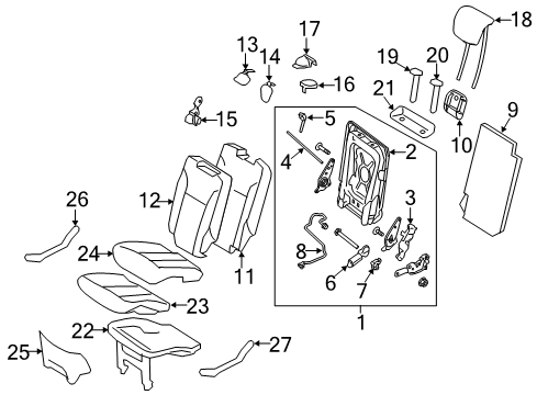 Headrest Guide Diagram for 164-970-07-41-7E94