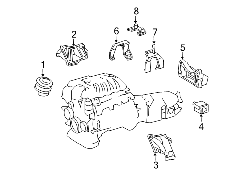 2008 Mercedes-Benz SL600 Engine & Trans Mounting