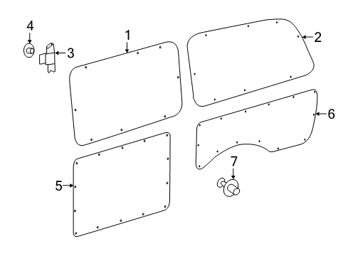 2022 Mercedes-Benz Metris Interior Trim - Side Panel Diagram 1
