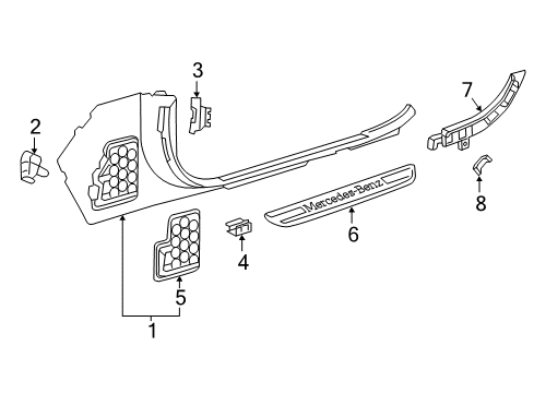 2021 Mercedes-Benz C63 AMG Interior Trim - Pillars Diagram 2