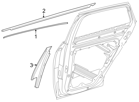 2023 Mercedes-Benz GLC300 Exterior Trim - Rear Door