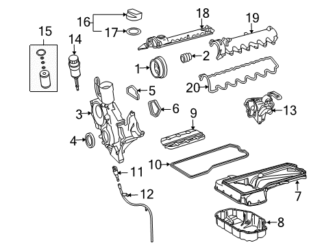 2007 Mercedes-Benz S600 Engine Parts, Mounts, Cylinder Head & Valves, Camshaft & Timing, Oil Pan, Oil Pump, Crankshaft & Bearings, Pistons, Rings & Bearings
