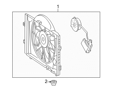 2002 Mercedes-Benz C230 Cooling System, Radiator, Water Pump, Cooling Fan Diagram 1
