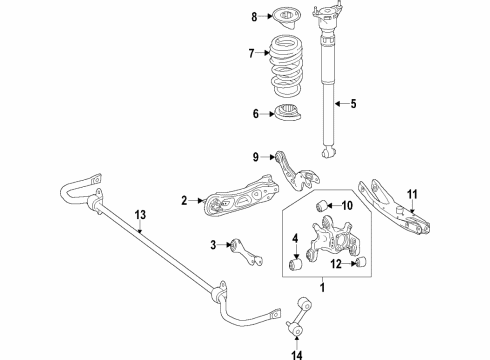 2017 Mercedes-Benz GLA45 AMG Rear Suspension, Control Arm Diagram 5