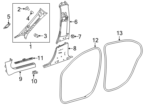 2022 Mercedes-Benz A220 Interior Trim - Pillars