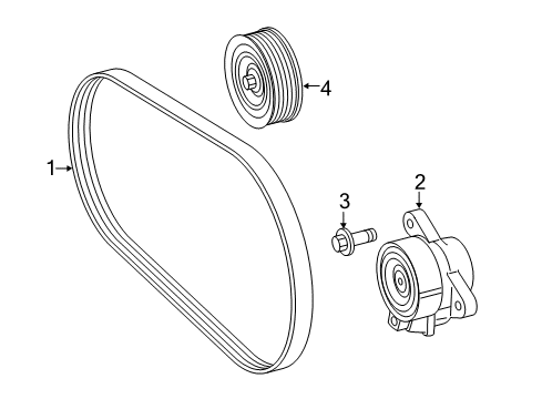 Serpentine Belt Diagram for 003-993-14-96