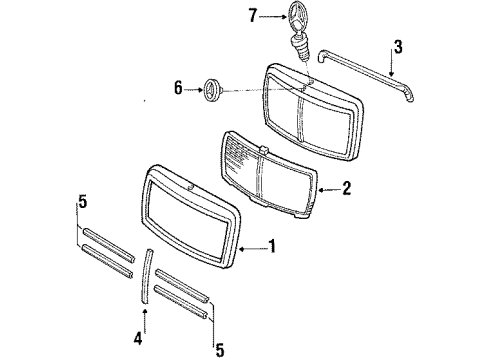 1993 Mercedes-Benz 190E Grille & Components