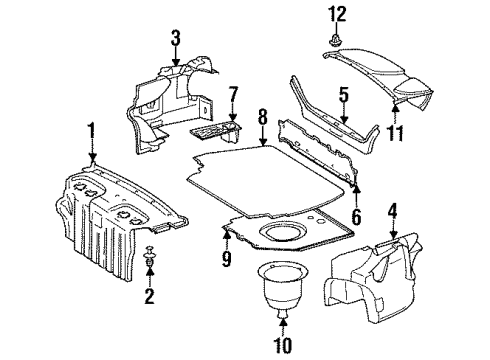 1999 Mercedes-Benz S320 Interior Trim - Rear Body Diagram 2