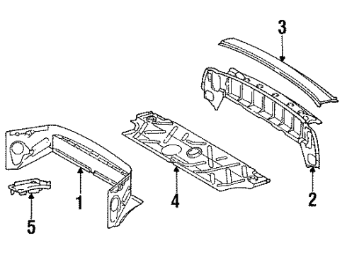 1997 Mercedes-Benz SL320 Top Well Components