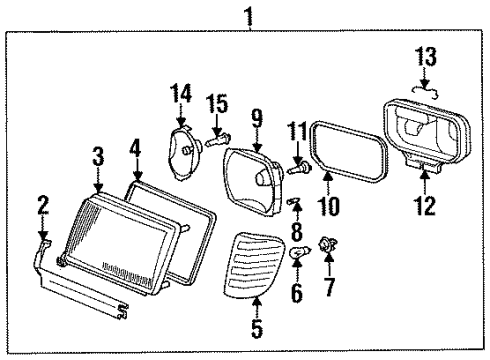 1995 Mercedes-Benz E320 Front Lamps - Combination Lamps
