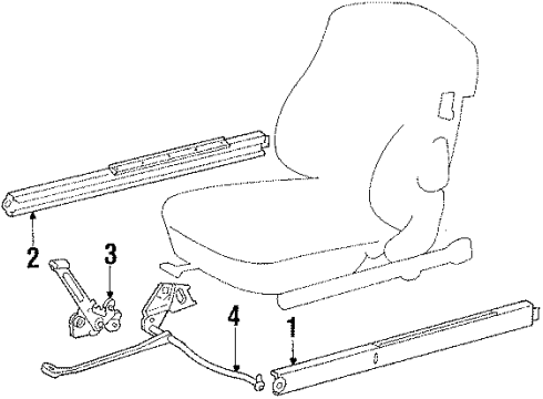 1987 Mercedes-Benz 560SL Seats & Track Components