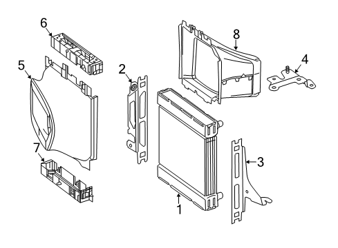 Auxiliary Radiator Upper Bracket Diagram for 231-504-09-40