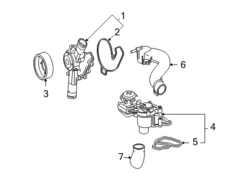 2007 Mercedes-Benz S600 Water Pump