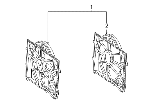 2008 Mercedes-Benz SLK280 Cooling System, Radiator, Water Pump, Cooling Fan Diagram 1
